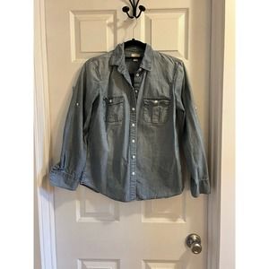 Jcrew - chambray button down shirt - Petite Sizing